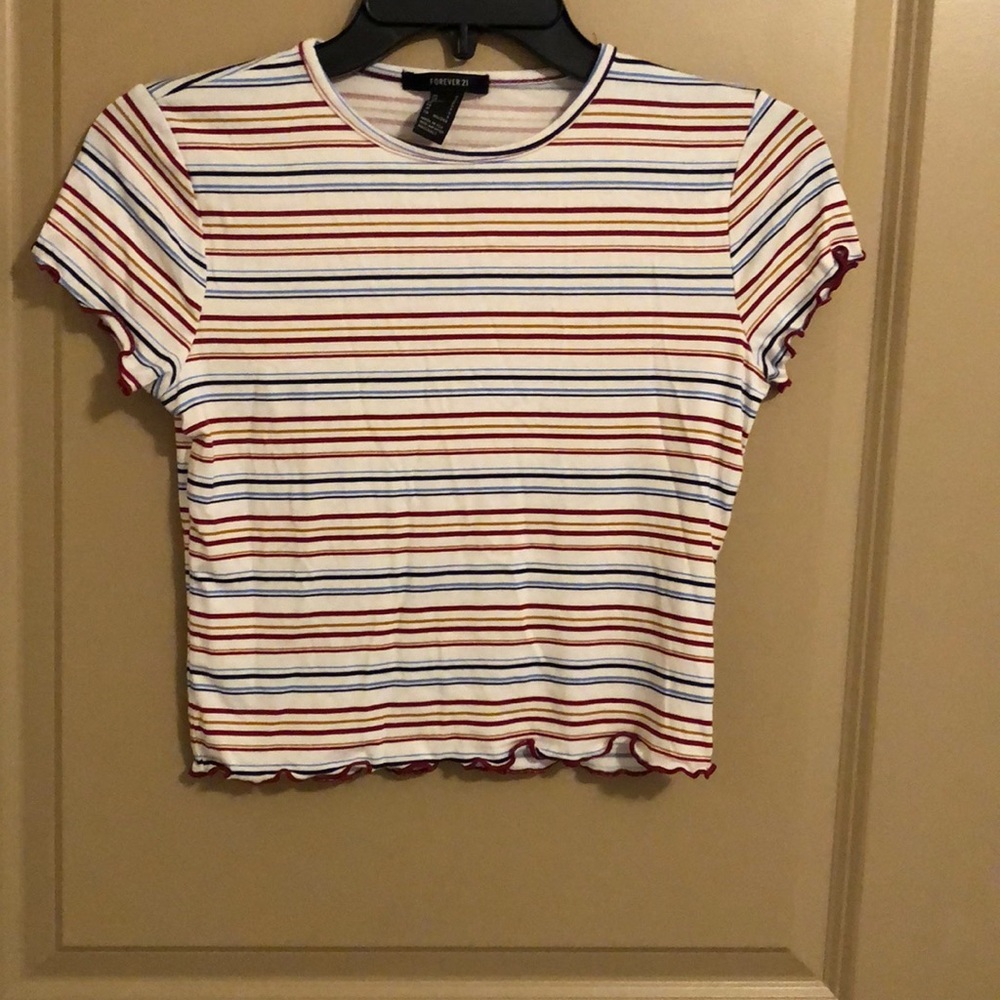 Forever21 striped crop top